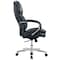 Global Industrial 24 Hour Chair With High Back & Fixed Arms, Bonded Leather, Black 695615-AM - alternate 4
